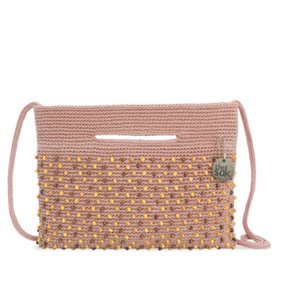 NWT The Sak Back to Bali Beaded Linden Convertible Crossbody Crochet Bag, Clutch